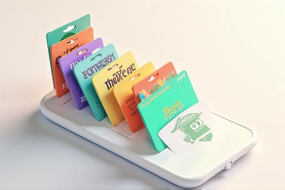 Graphic showing multiple brand loyalty cards syncing into one app