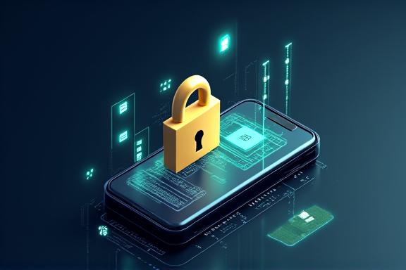 Digital wallet on a phone screen secured with a padlock icon