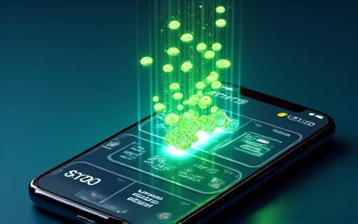 Digital points accumulating inside a virtual wallet on a phone screen